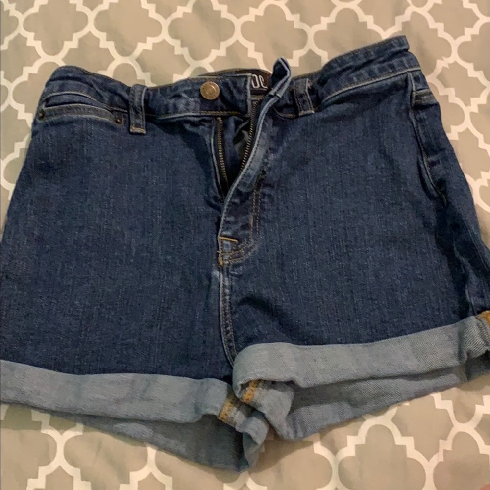 Dark Wash High Waisted Shorts